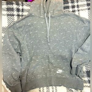 Nike Gray Logo Hoodie